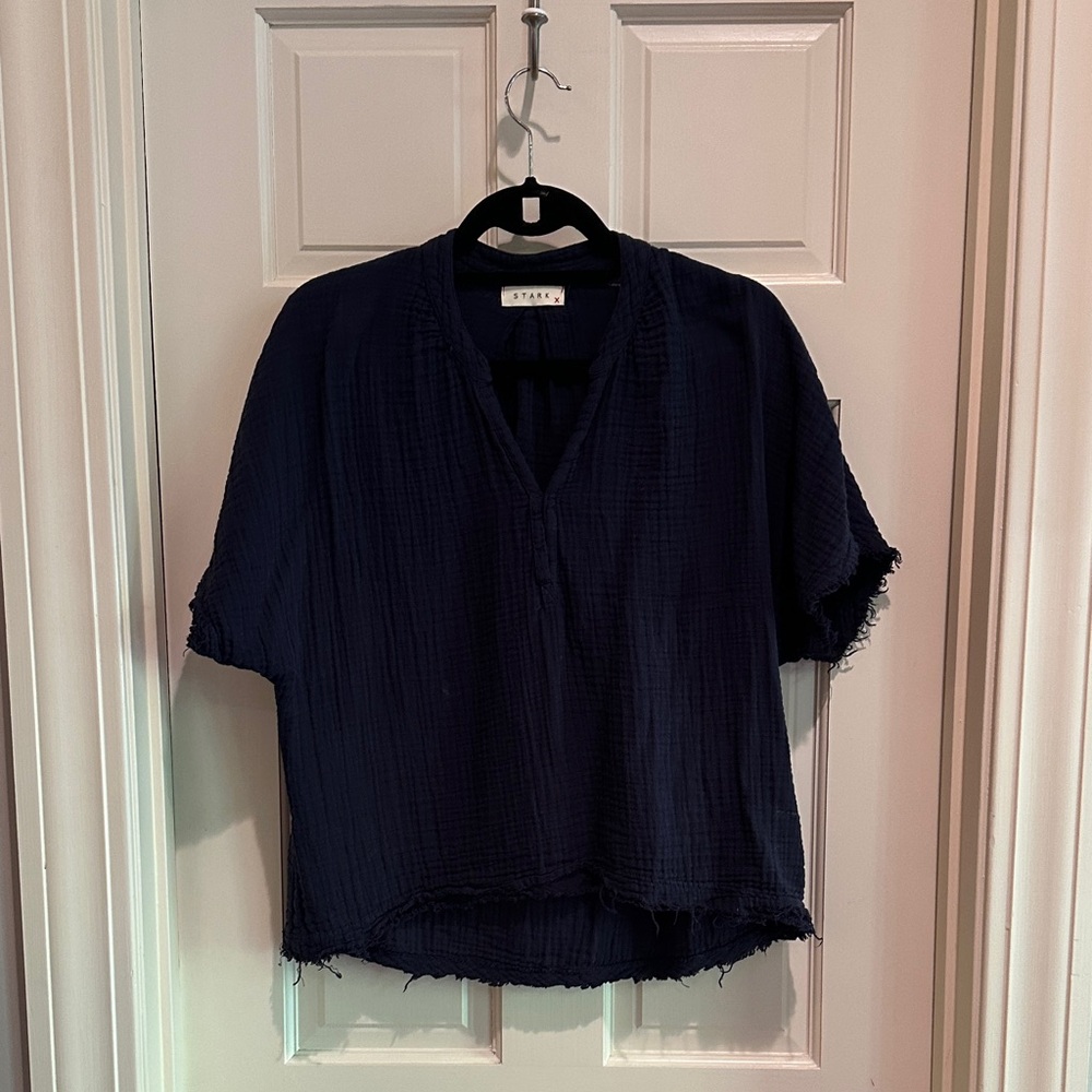 Stark X Navy Gauze Women Top